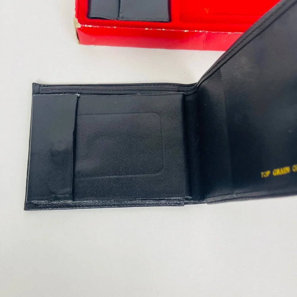 Unbranded Wallet Key Case Set Mens OS Bifold Black Top Grain Cowhide Excellent